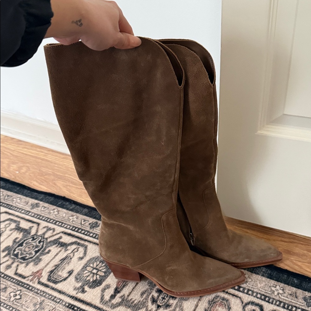 Dolce Vita Raj Brown Suede Boots - Picture 2 of 4